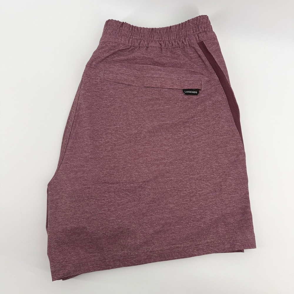 Legends Luka Athletic Shorts Mens Medium Mauve Burgundy 5" Inseam Lined NEW